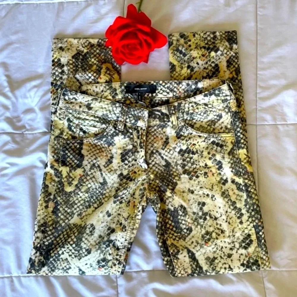 Isabel Marant snake print corduroy pants